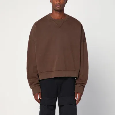 Entire Studios Brown Sweatshirt In Cotton In Brown