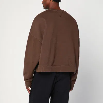 Entire Studios Brown Sweatshirt In Cotton In Brown