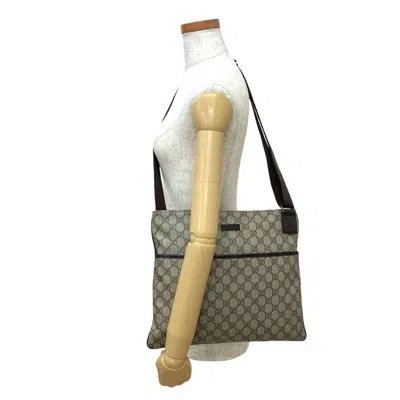 Pre-owned Gucci Brown Leather Pvc Shoulder Bag Tote Bag ()