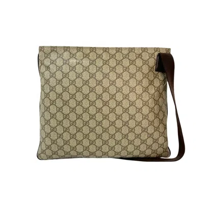Pre-owned Gucci Brown Leather Pvc Shoulder Bag Tote Bag ()