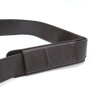 Pre-owned Gucci Dark Brown Nylon Leather Shoulder Bag ()