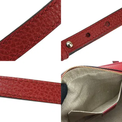 Pre-owned Gucci Gg Canvas Beige Red Color Canvas Leather Shoulder Bag () In Multi