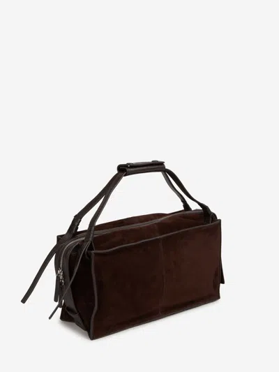 Staud Harold Slouchy Suede Top-handle Bag In Black