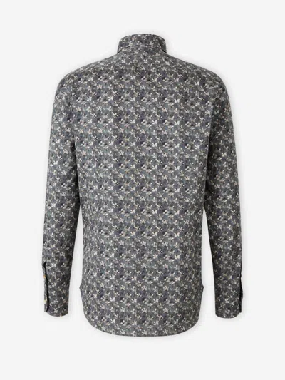 Vincenzo Di Ruggiero Floral-print Buttoned Shirt In Gray