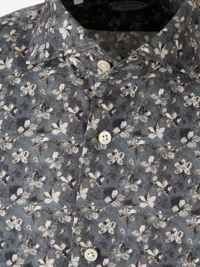 Vincenzo Di Ruggiero Floral-print Buttoned Shirt In Gray
