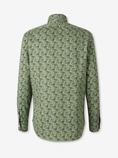 Vincenzo Di Ruggiero Buttoned Floral-print Shirt In Green