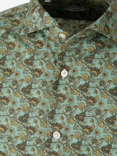Vincenzo Di Ruggiero Buttoned Floral-print Shirt In Green