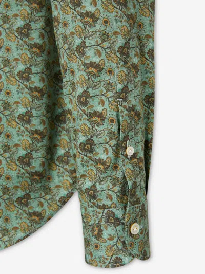 Vincenzo Di Ruggiero Buttoned Floral-print Shirt In Green