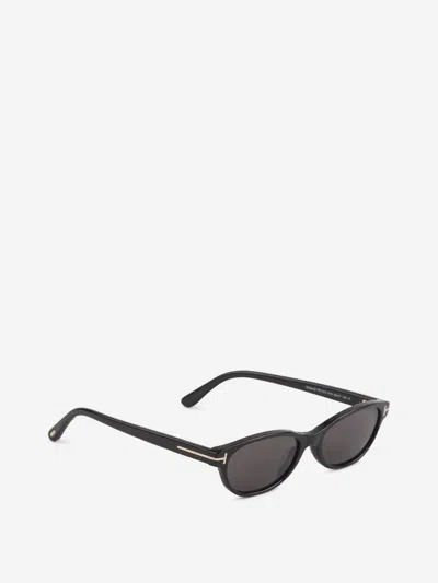 Tom Ford Eyewear Oval Frame Sunglasses In Black