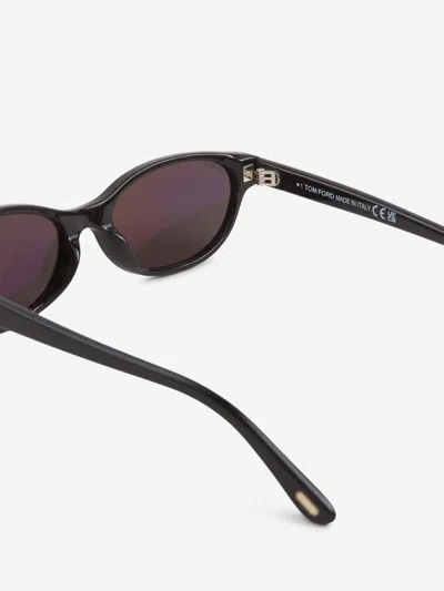 Tom Ford Eyewear Oval Frame Sunglasses In Black