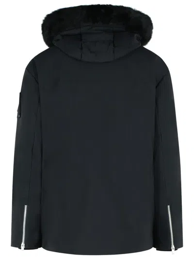 Moose Knuckles 'voltaire 3q' Black Nylon Blend Down Jacket In Black