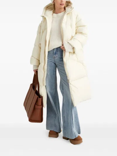 Khrisjoy Hooded Zip-fastening Coat In Neutral