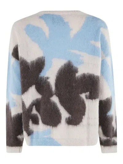Roberto Collina Crew Neck Long-sleeved Sweater In Multi