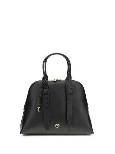 Pinko Bowling Bag Handheld Escape Bag Maxi In Leather In Black