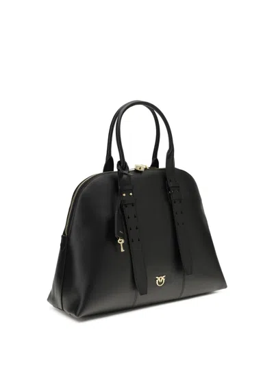 Pinko Bowling Bag Handheld Escape Bag Maxi In Leather In Black