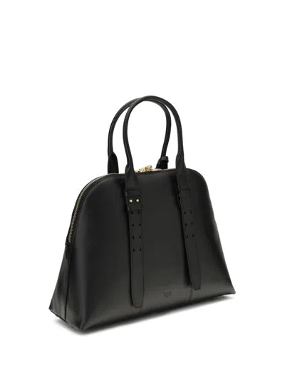 Pinko Bowling Bag Handheld Escape Bag Maxi In Leather In Black