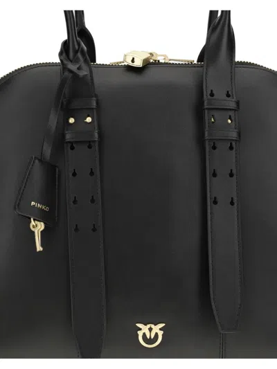 Pinko Bowling Bag Handheld Escape Bag Maxi In Leather In Black