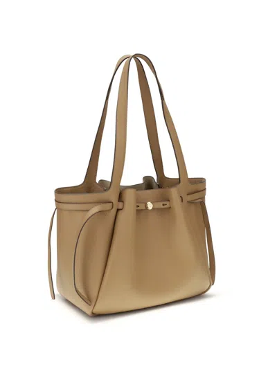 Tory Burch Romy Leather Tote Bag In Brown