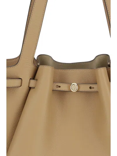 Tory Burch Romy Leather Tote Bag In Brown