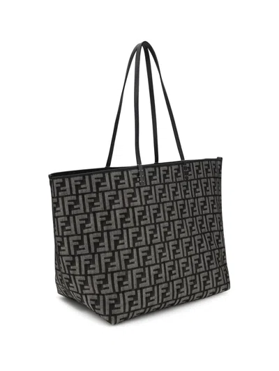 Fendi Women Roll Large Shopper Bag With All-over Ff Motif In Multi