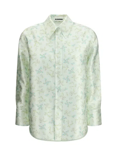 Jil Sander Women Floral-print Shirt In Green