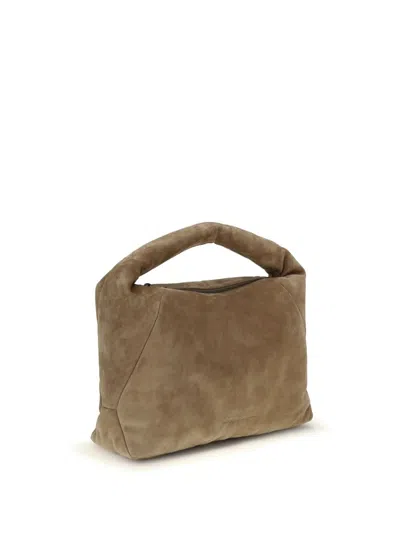 Brunello Cucinelli Women Suede Shoulder Bag In Brown