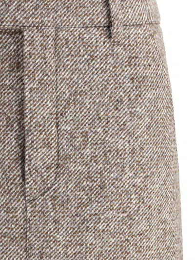 Brunello Cucinelli Women Long Pencil Skirt In Brown