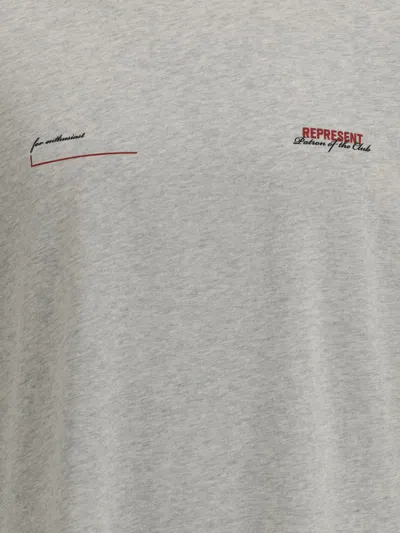Represent Logo-print Crew-neck T-shirt In Gray