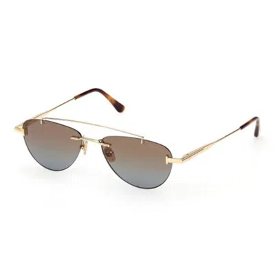 Tom Ford Eyewear Pilot Frame Sunglasses In Brown