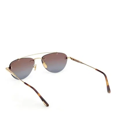 Tom Ford Eyewear Pilot Frame Sunglasses In Brown