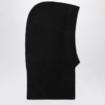 Almada Label Black Wool And Cashmere Balaclava In Black