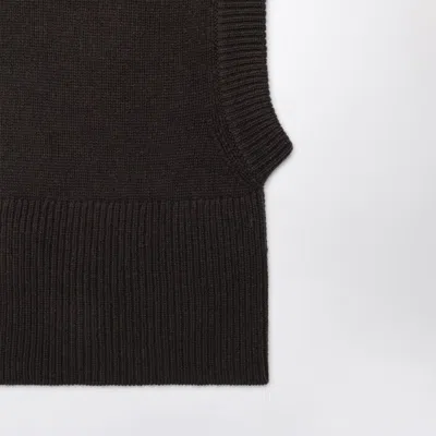 Almada Label Brown Wool And Cashmere Balaclava In Brown