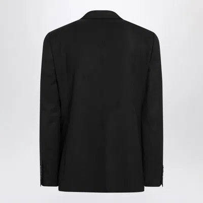 Balenciaga Black Single-breasted Wool Jacket Men In Black