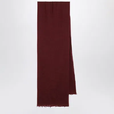 Destin Bordeaux Silk And Cashmere-blend Scarf In Red