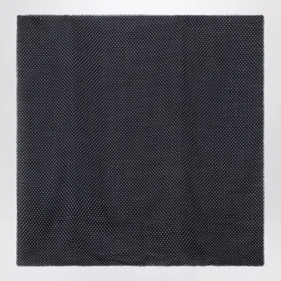 Destin Dark Burgundy Wool Polka-dot Bandana In Black