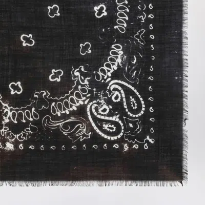 Destin Navy Wool Jil Scarf In Blue