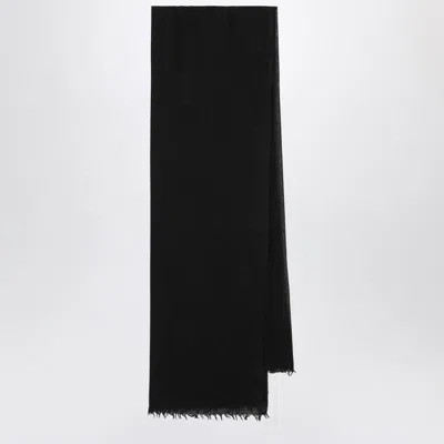 Destin Silk And Cashmere-blend Scarf In Black