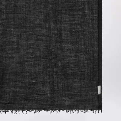 Destin Silk And Cashmere-blend Scarf In Black