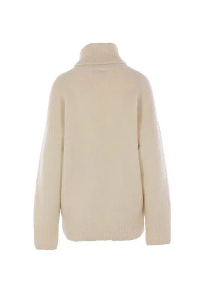 Totême Roll-neck Sweater In White