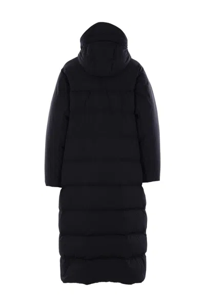 Aspesi Hooded Zipped Parka Coat In Black