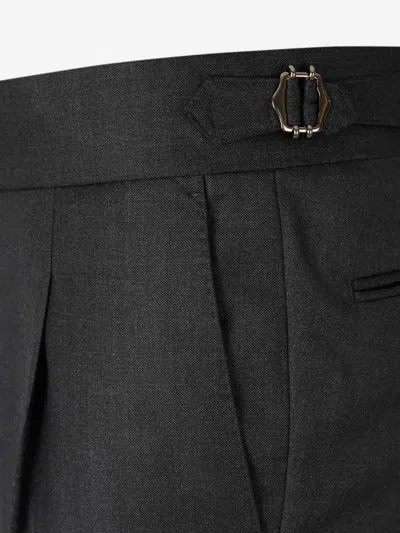 Scabal® Scabal Formal Wool Trousers In Gray