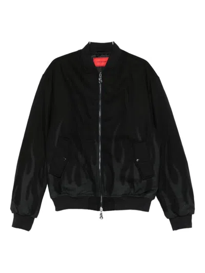 Vision Of Super Zip-up Bomber Jacket In Black