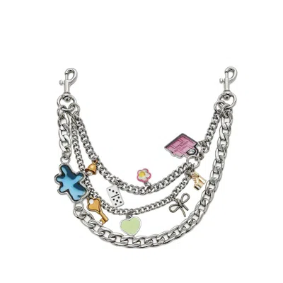 Marc Jacobs The Sticker Chain Shoulder Strap In Metallic