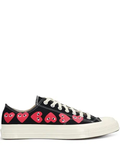 Comme Des Garcons Play Converse Comme Des Garçons Play Converse Multi Heart Ct70 Low Top Shoes In Black
