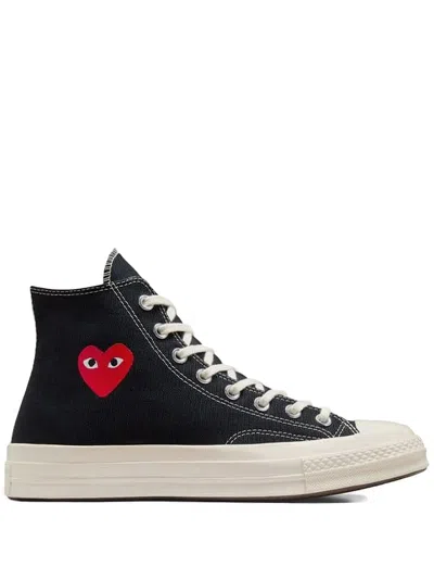 Comme Des Garcons Play Converse Sneaker With Logo In Black