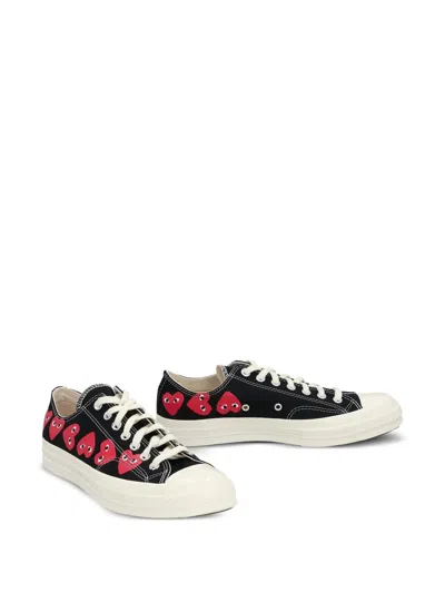Comme Des Garcons Play Converse Comme Des Garçons Play Converse Multi Heart Ct70 Low Top Shoes In Black