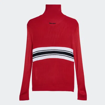 Adidas Originals By Wales Bonner Wb Woman Knit Track Top Clothing In Red