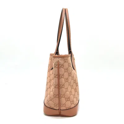 Pre-owned Gucci Pink Gg Canvas Tote Bag ()