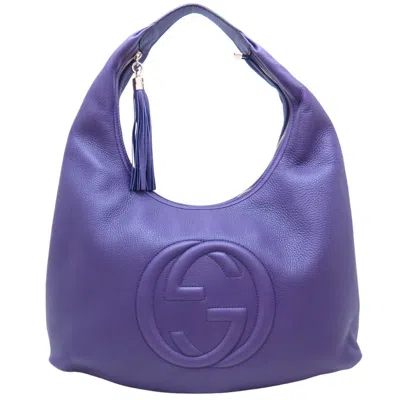 Pre-owned Gucci Purple Leather Shoulder Bag ()