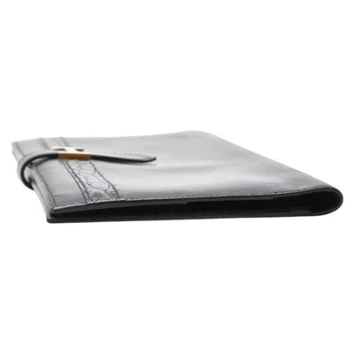 Pre-owned Hermes Bearn Black Box Calf Leather Coin Purse/coin Case ()